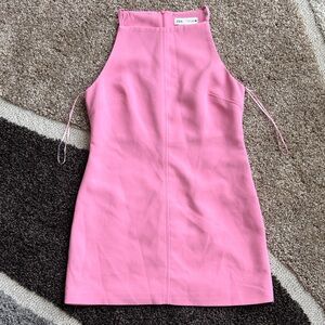 Zara Bright Pink Halter Mini Dress